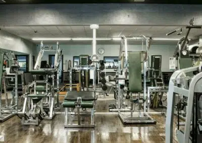 Fitness Equipment grouped together inside of gym
