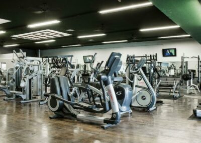 Fitness equipment inside of gym