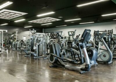 Gym with fitness equipment