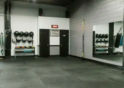 Gym workout room with mirrors