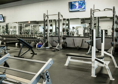Gym equipment in gym