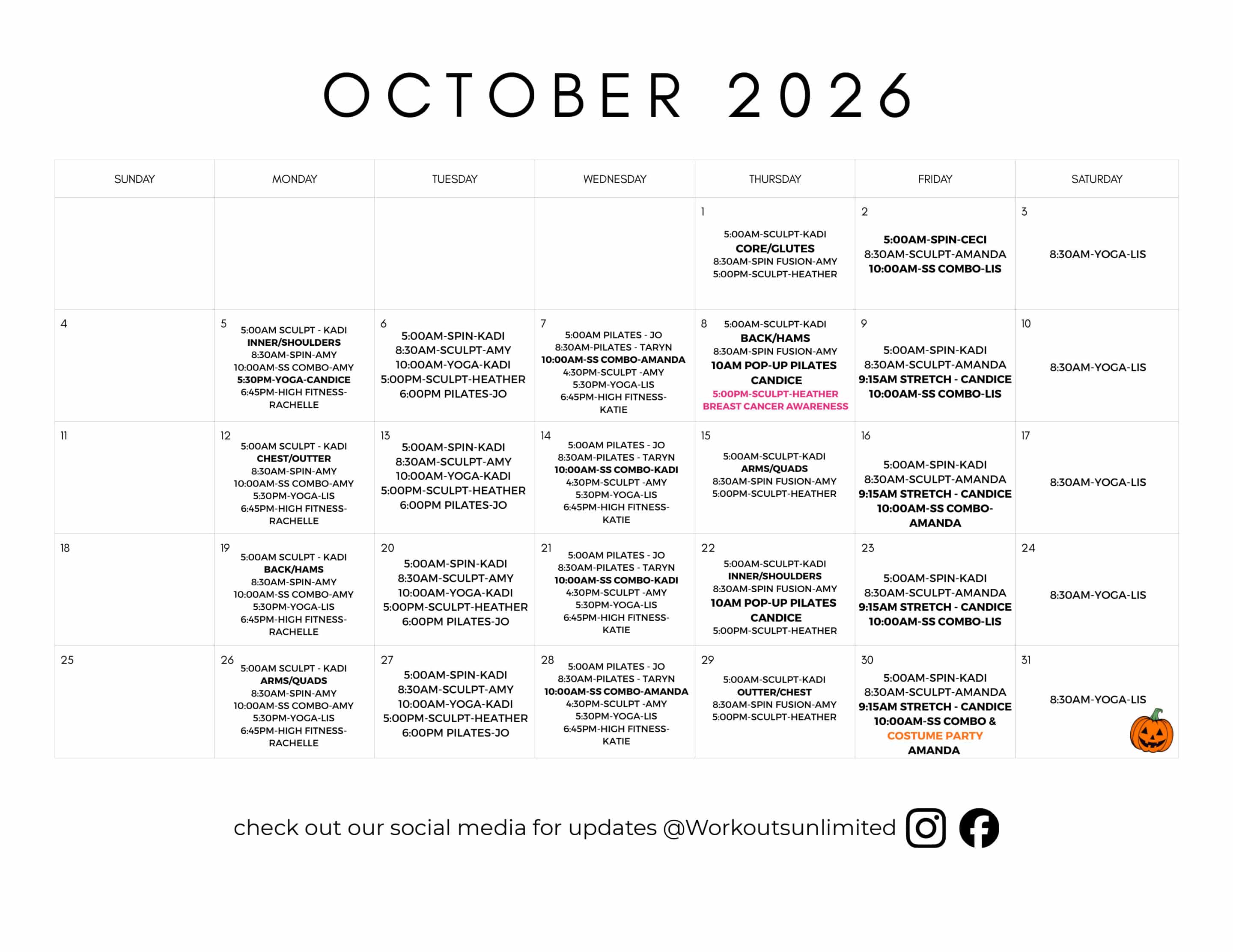 Main Group X Calendar 2026